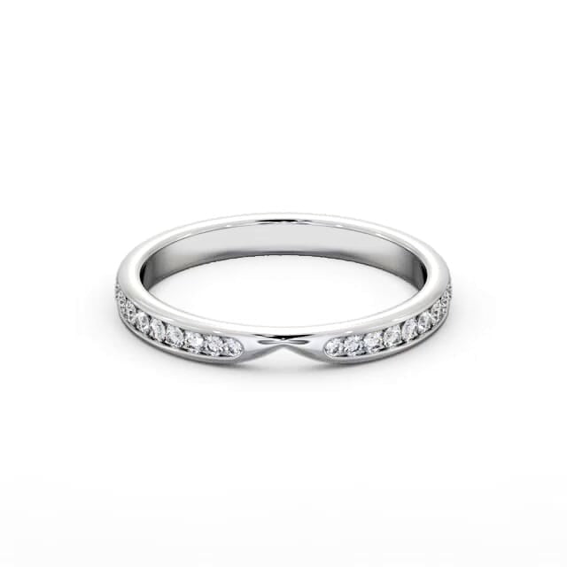 Faye Half Eternity Round Channel Lab Diamond Set Pinched Design Ring